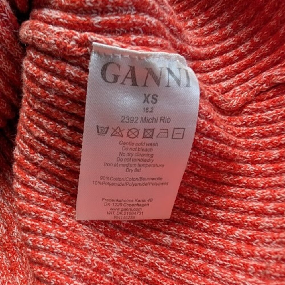 Ganni Coral off the shoulder knitted top size XS - Picture 6 of 6